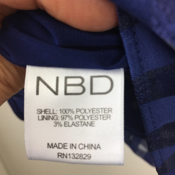 NBD Open Back Sapphire Blue Cocktail Dress - Picture 4 of 4